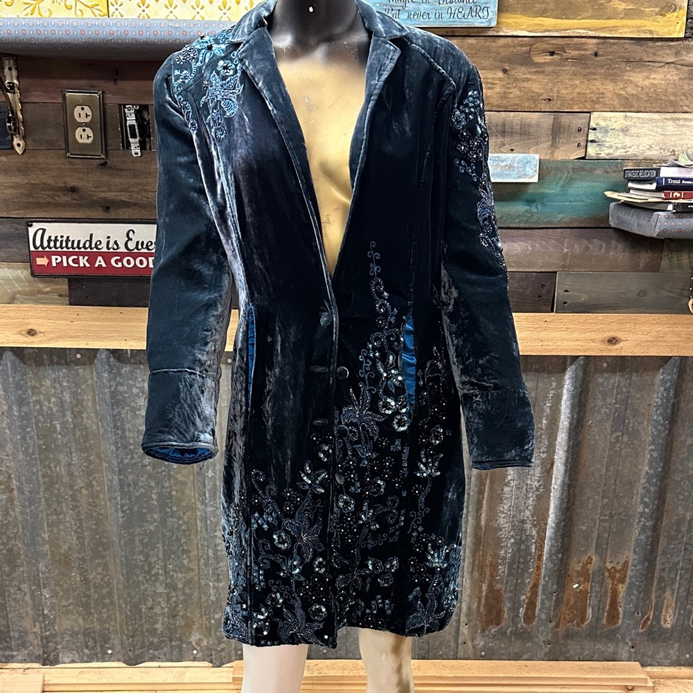 Teal Satin Lined Jacket with Rich Sheen